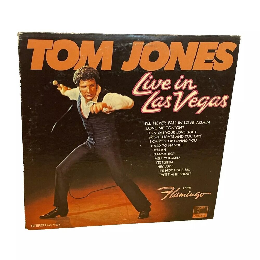Tom Jones Live In Las Vegas (Vinyl, 1969) Parrot PAS 71031 VG LP Record Album